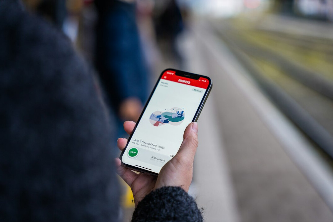 car rental app on smartphone