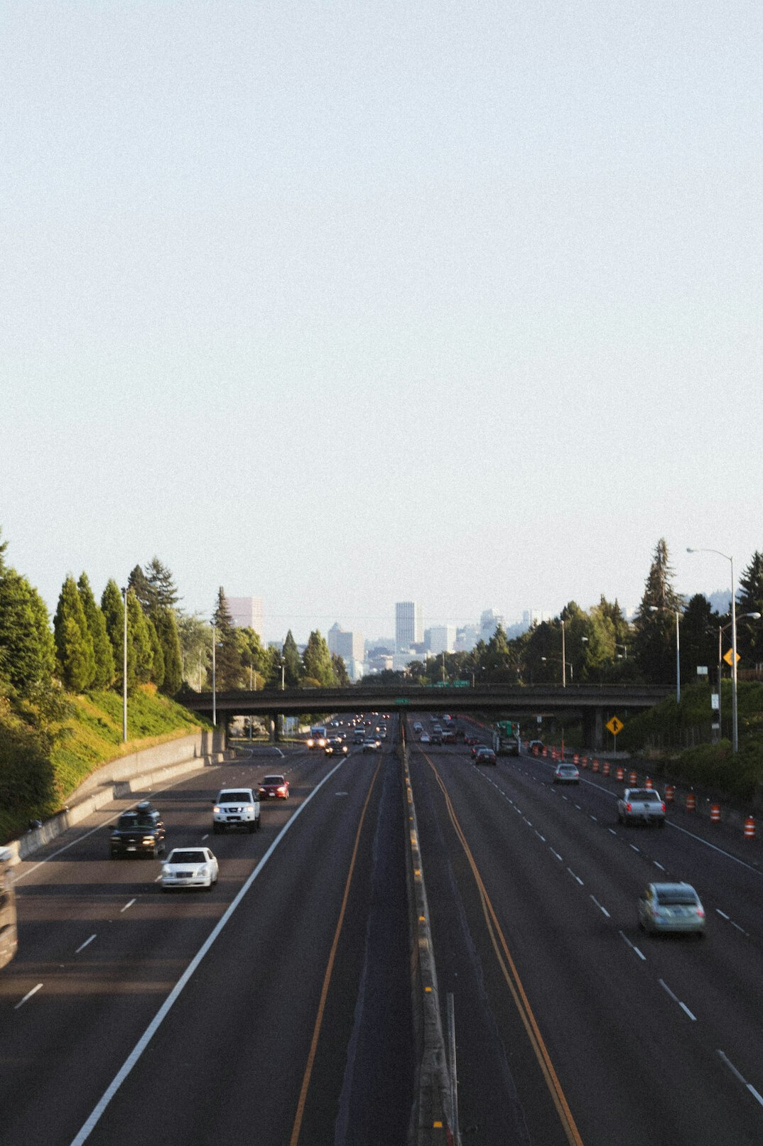 car driving on highway